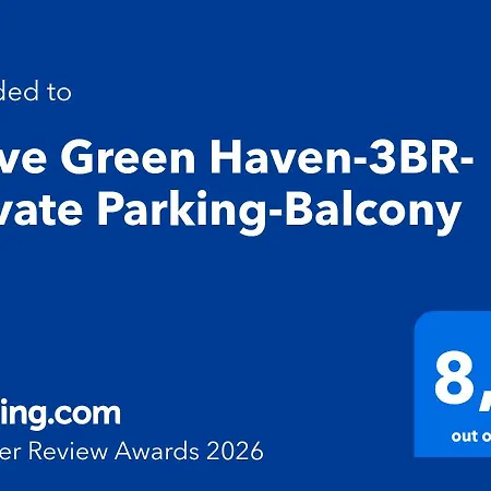 Olive Haven-3br-private Parking-balcony *